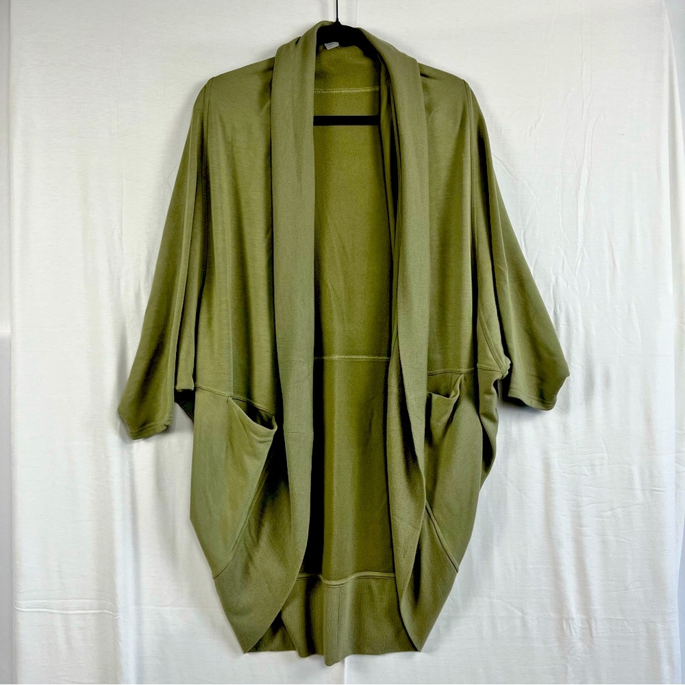 Athleta green cover up sweater